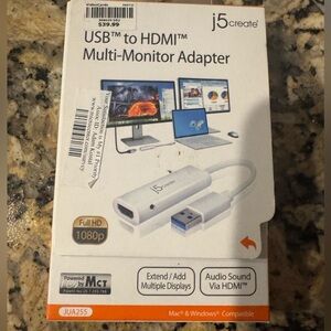 j5create USB to HDMI Multi-Monitor Adapter